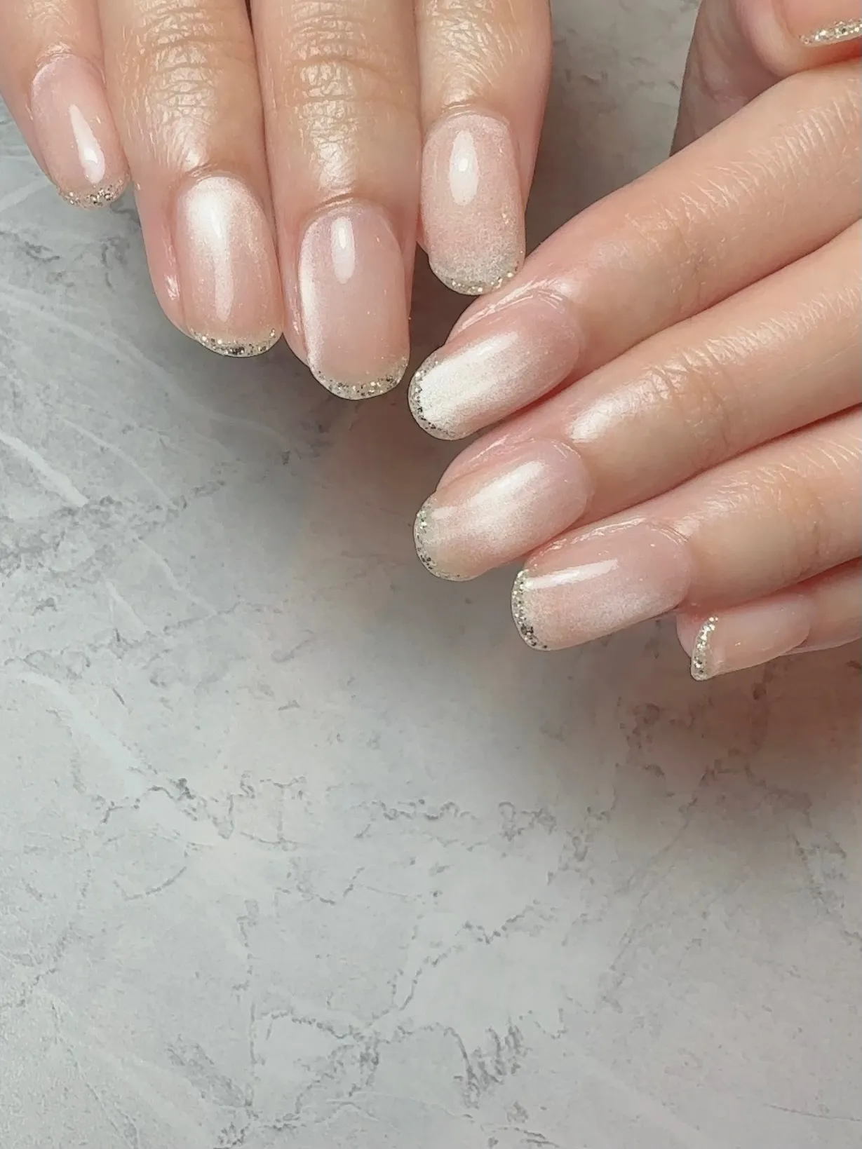 横浜市鶴見区自爪育成ネイルサロンミアリのネイル写真です